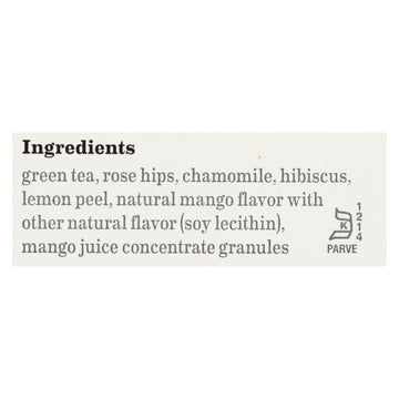 Bigelow Tea Green Tea With Mango - Case Of 6 - 20 Bag - Maras Green
