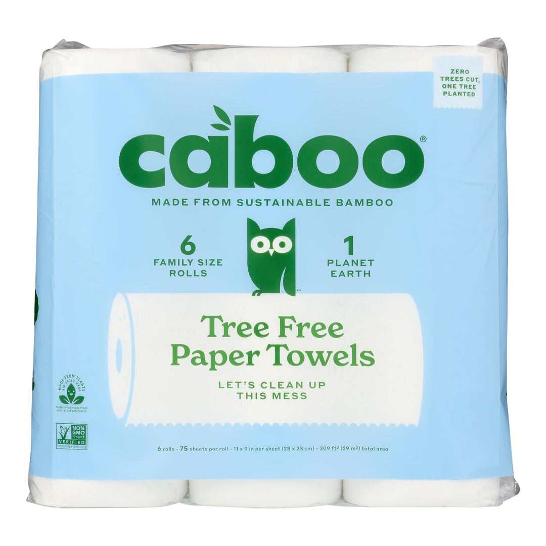 Caboo - Paper Towels 75 Sheet - Case Of 4 - 6 Pack - Maras Green