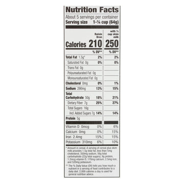 Cascadian Farm Organic Cereal - Raisin Bran - Case Of 10 - 12 Oz - Maras Green