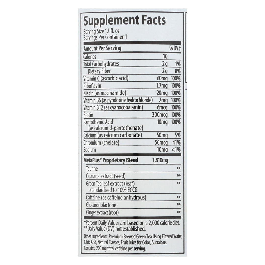 Celcius Live Fit Peach Mango Non - carbonated Green Tea - Case Of 12 - 12 Fz - Maras Green