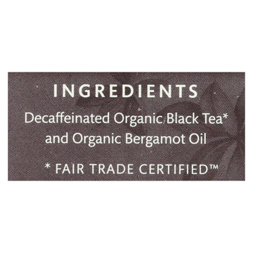 Choice Organic Teas Decaffeinated Earl Grey Tea - 16 Tea Bags - Case Of 6 - Maras Green