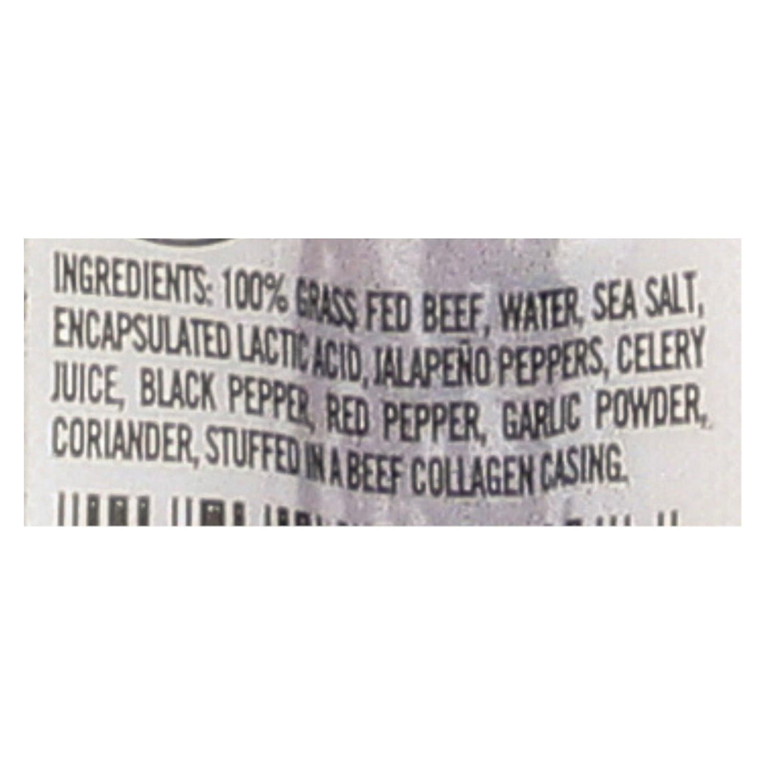 Chomps Beef Sticks - Hoppin Jalapeno - Case Of 24 - 1.15 Oz - Maras Green