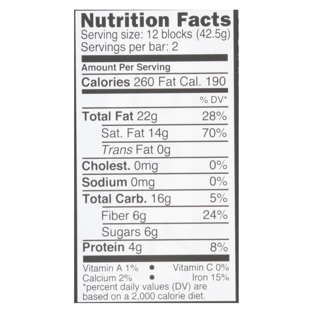 Divine - Bar Dark Chocolate 85% - Case Of 12 - 3 Oz - Maras Green