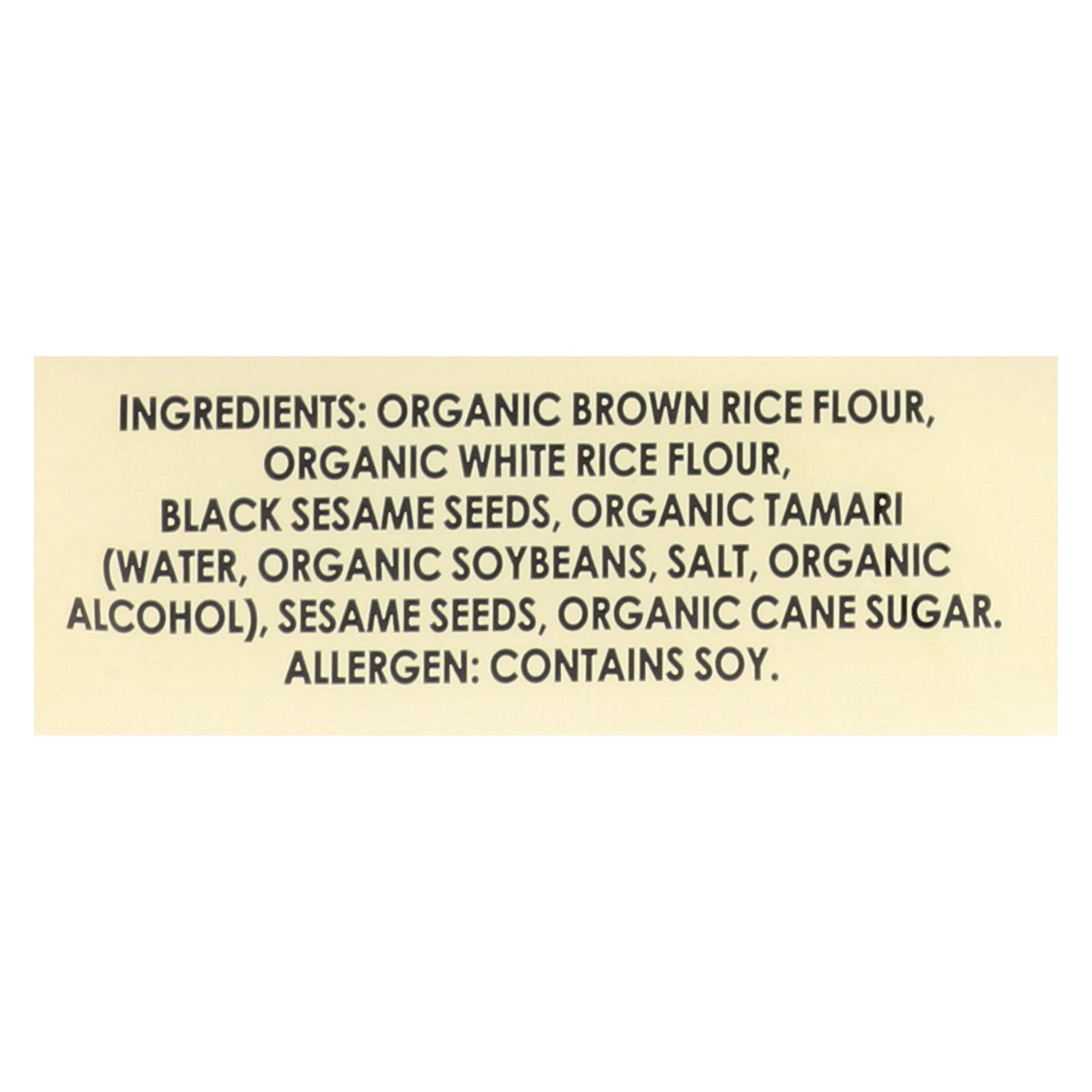 Edward And Sons Brown Rice Snaps - Black Sesame - Case Of 12 - 3.5 Oz. - Maras Green
