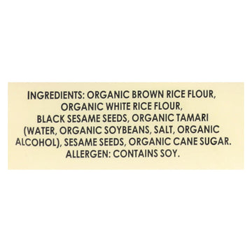 Edward And Sons Brown Rice Snaps - Black Sesame - Case Of 12 - 3.5 Oz. - Maras Green