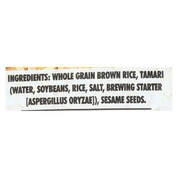 Edward And Sons Brown Rice Snaps - Tamari Sesame - Case Of 12 - 3.5 Oz. - Maras Green