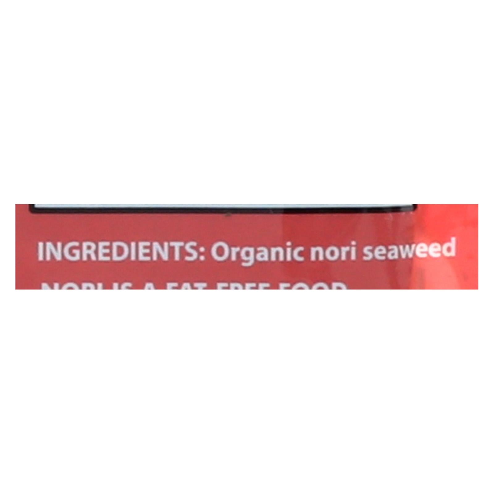 Emerald Cove Organic Pacific Sushi Nori - Toasted - Silver Grade - 10 Sheets - Case Of 6 - Maras Green