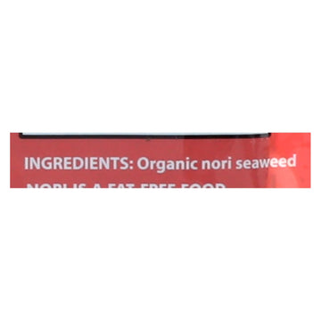 Emerald Cove Organic Pacific Sushi Nori - Toasted - Silver Grade - 10 Sheets - Case Of 6 - Maras Green