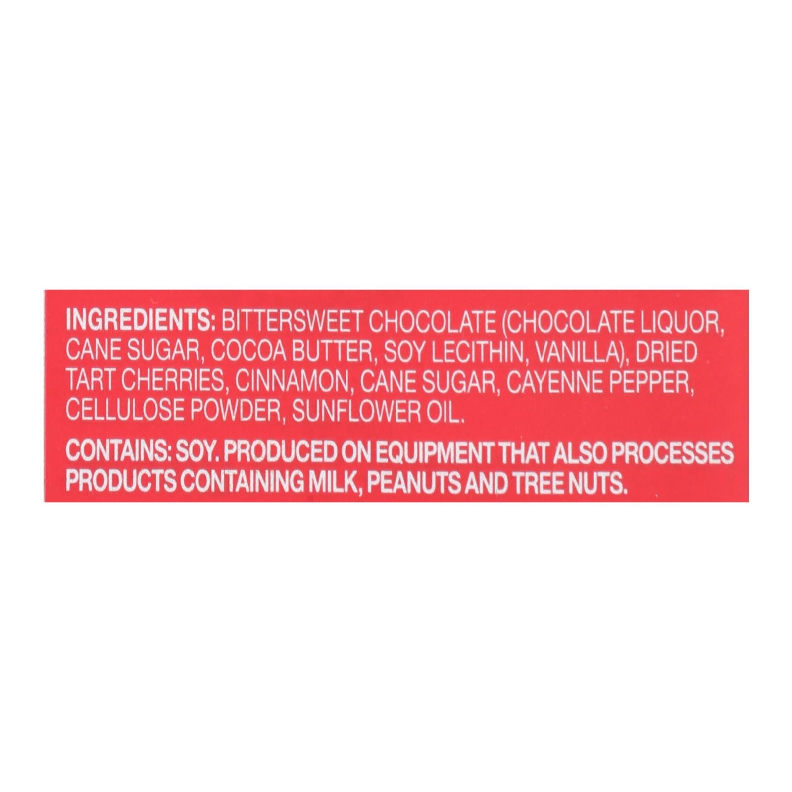 Endangered Species Natural Chocolate Bars - Dark Chocolate - 60 Percent Cocoa - Cinnamon Cayenne And Cherries - 3 Oz Bars - Case Of 12 - Maras Green