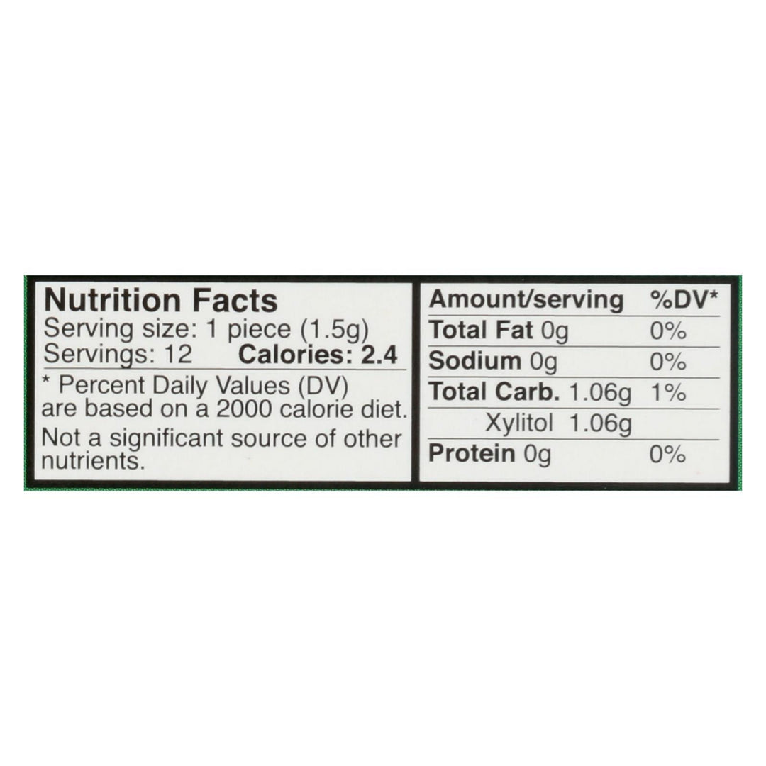 Epic Dental - Xylitol Gum - Spearmint - Case Of 12 - 12 Pack - Maras Green