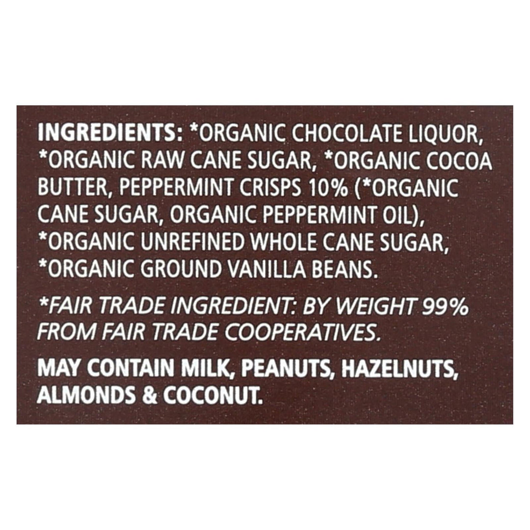 Equal Exchange Organic Dark Chocolate Bar - Mint Crunch - Case Of 12 - 2.8 Oz. - Maras Green