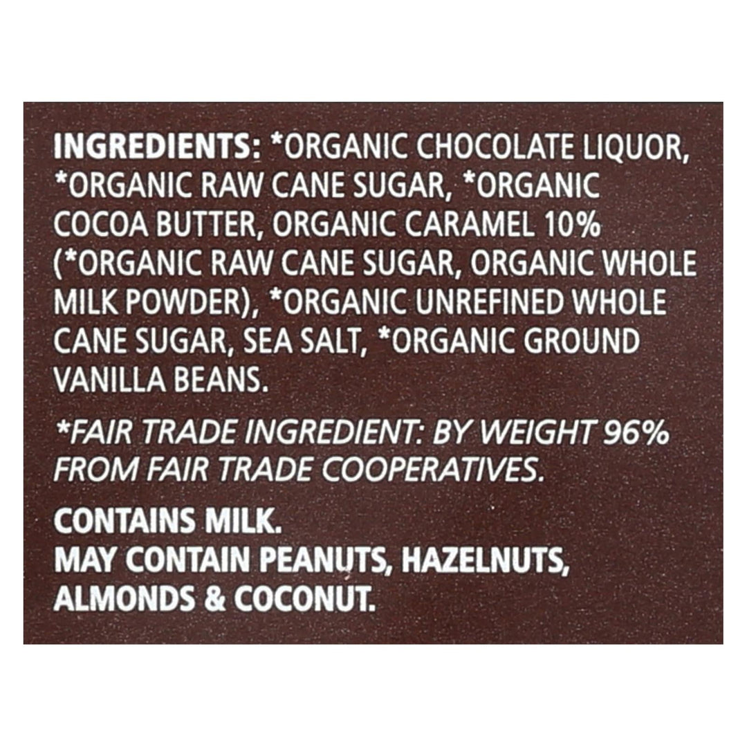 Equal Exchange Organic Milk Chocolate Bar - Caramel Crunch With Sea Salt - Case Of 12 - 2.8 Oz. - Maras Green