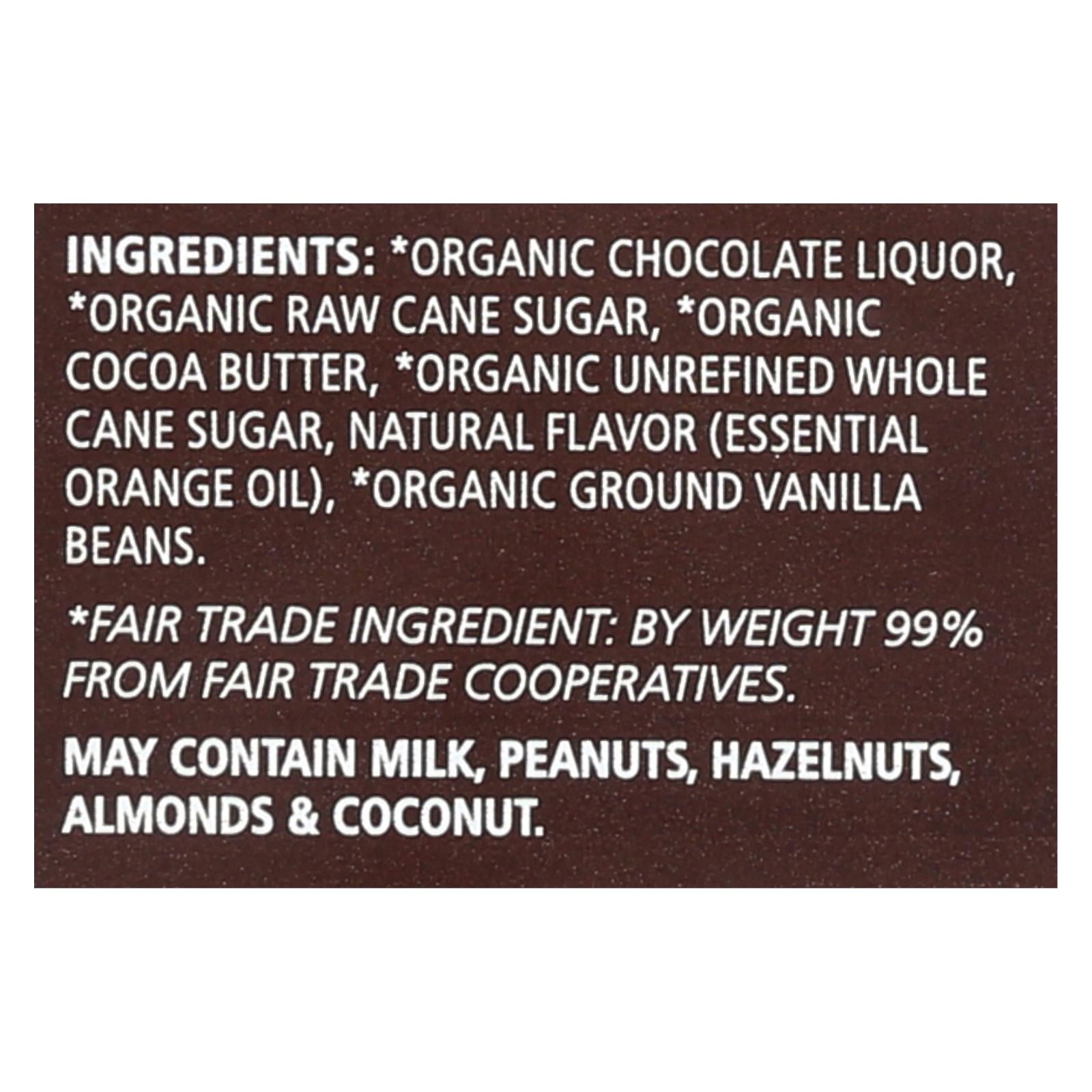 Equal Exchange Organic Orange Chocolate - Orange - Case Of 12 - 2.8 Oz. - Maras Green
