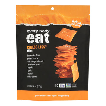 Every Body Eat - Snack Thins Cheese - less - Case Of 6 - 4 Oz - Maras Green