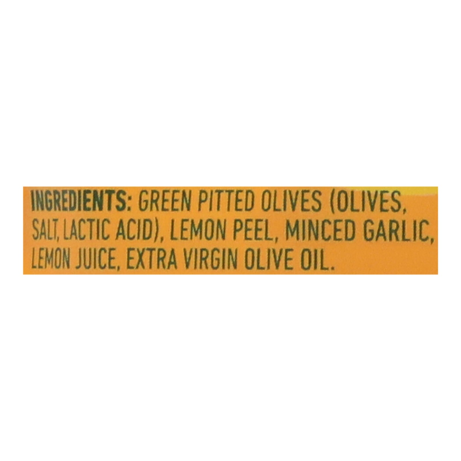 Freestyle Snacking - Olives Green Lemon Garlic - Case Of 6 - 4 Ounces - Maras Green