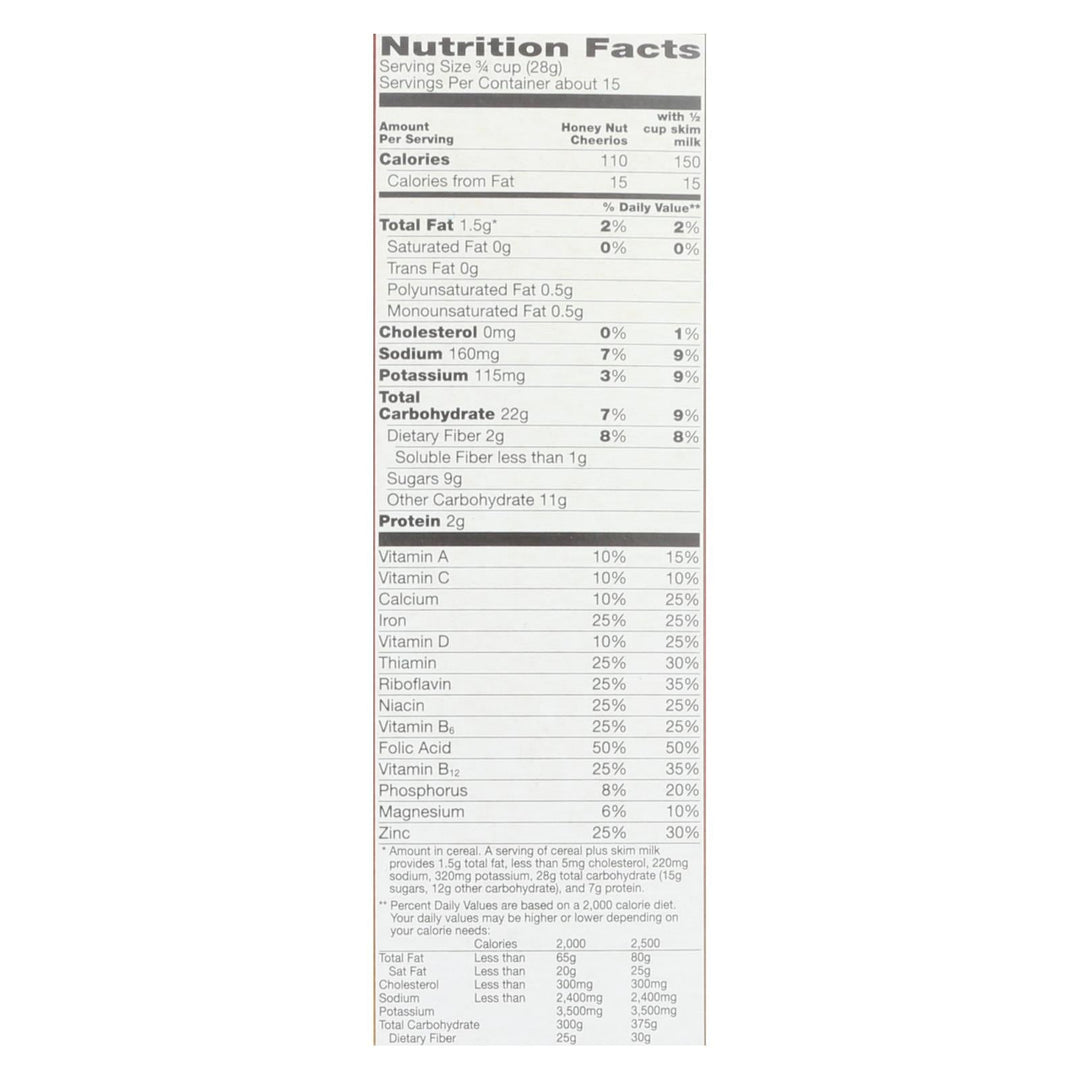 General Mills - Cereal Cheerios Honey Nut - Case Of 10 - 15.4 Oz - Maras Green