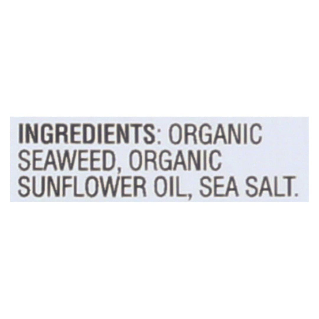 Gimme Organic Seaweed Chips - Sea Salt - Case Of 12 - 0.35 Oz. - Maras Green