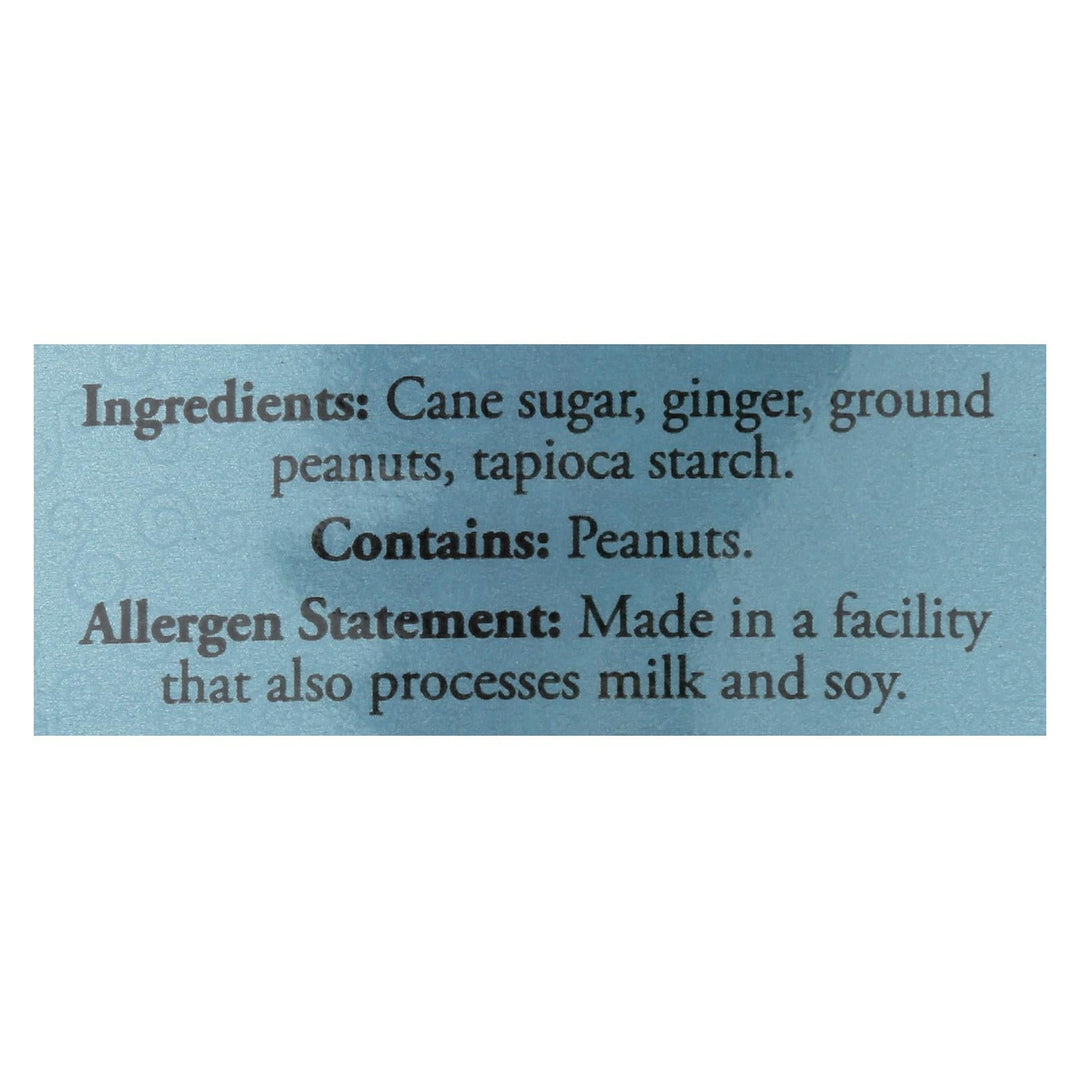 Ginger People Chewy Ginger Candy - Peanut - Case Of 12 - 3 Oz. - Maras Green