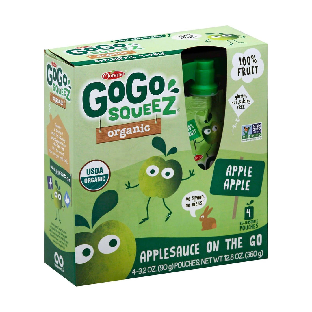 Gogo Squeeze Sauce - Apple - Case Of 12 - 3.2 Oz. - Maras Green