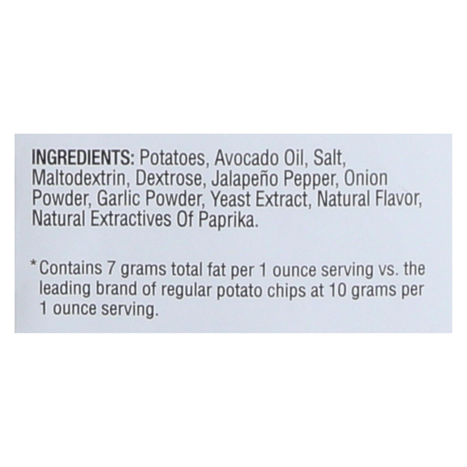 Good Health Kettle Chips - Avocado Oil Jalapeno - Case Of 12 - 5 Oz. - Maras Green