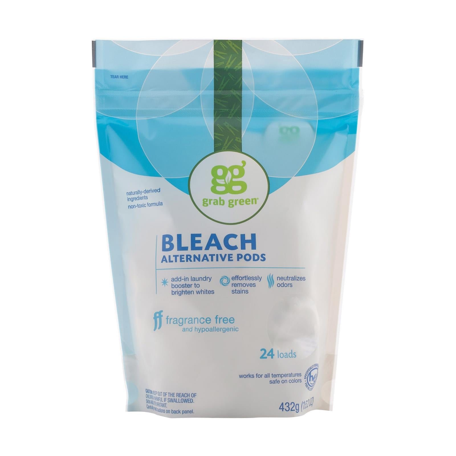 Grab Green Bleach Alternative - Fragrance Free - Case Of 6 - 24 Count - Maras Green