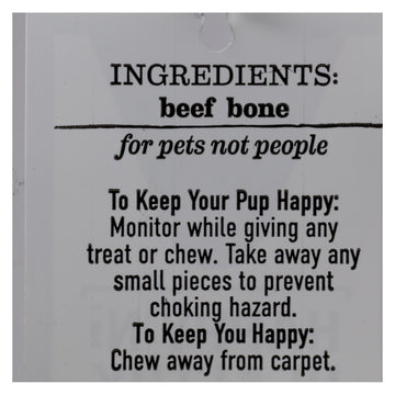 Happy N Healthy Pet - Dog Bone Beef Rib - Case Of 12 - 1 Ct - Maras Green