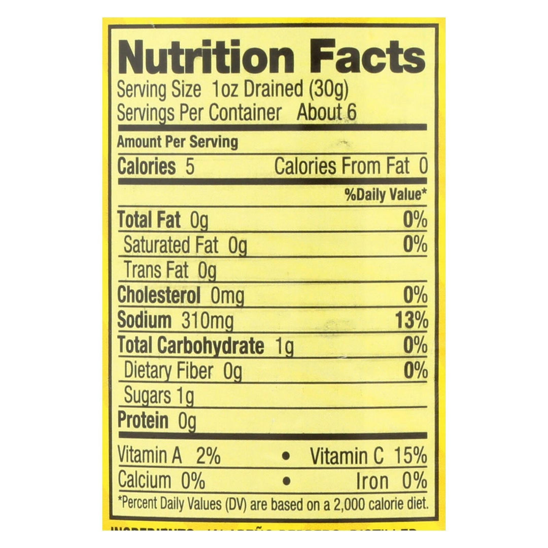 Hatch Chili Jalapenos - Nacho Sliced - Case Of 12 - 12 Oz - Maras Green