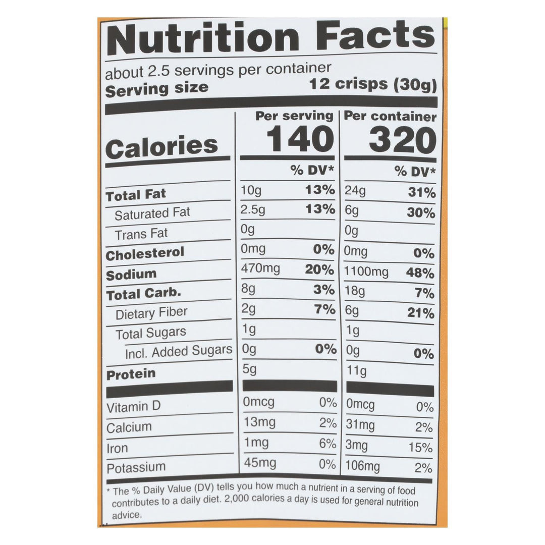 Hippie Snacks - Avocado Crsps Sea Salt - Case Of 8 - 2.5 Oz - Maras Green