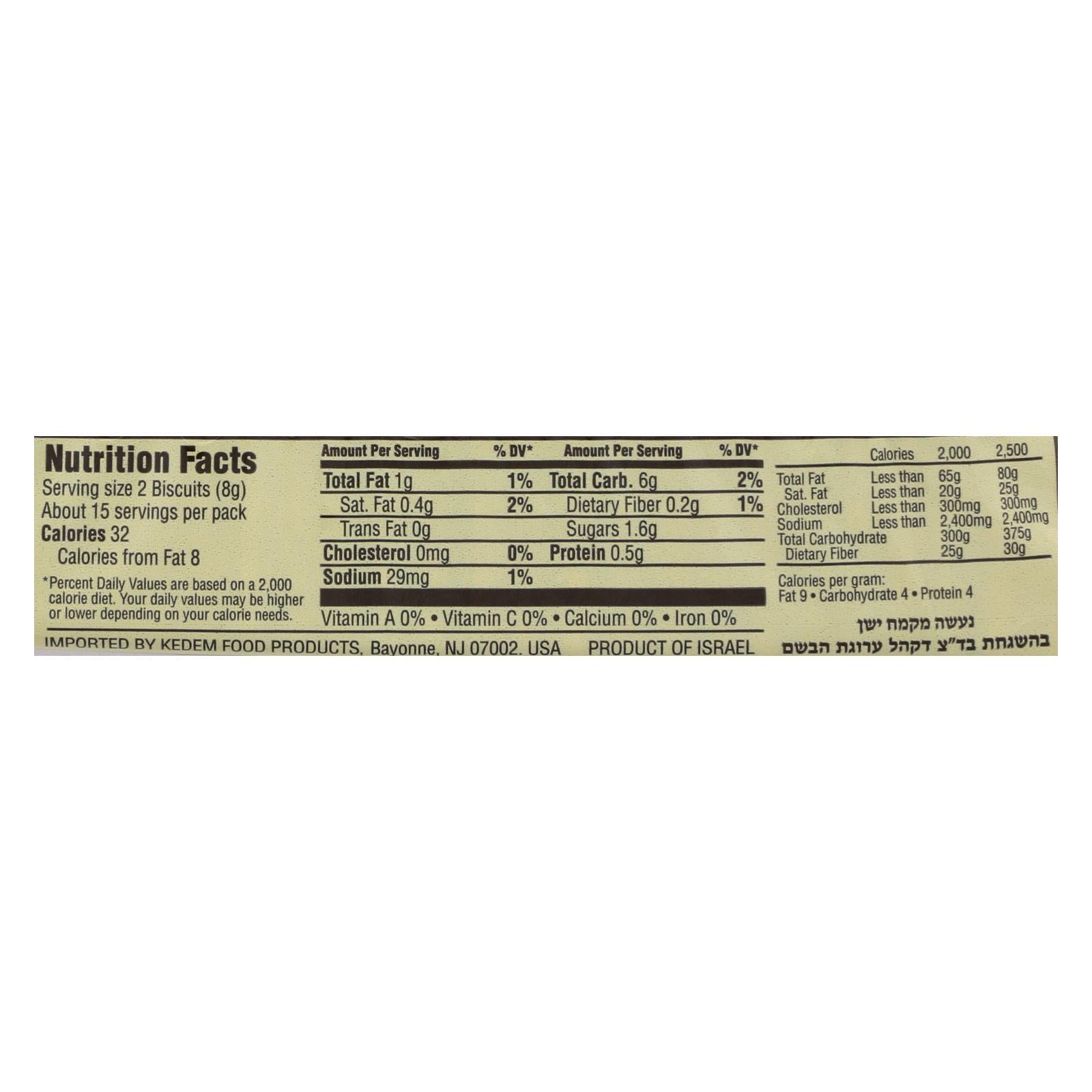 Kedem Tea Biscuits - Chocolate - Case Of 24 - 4.2 Oz. - Maras Green