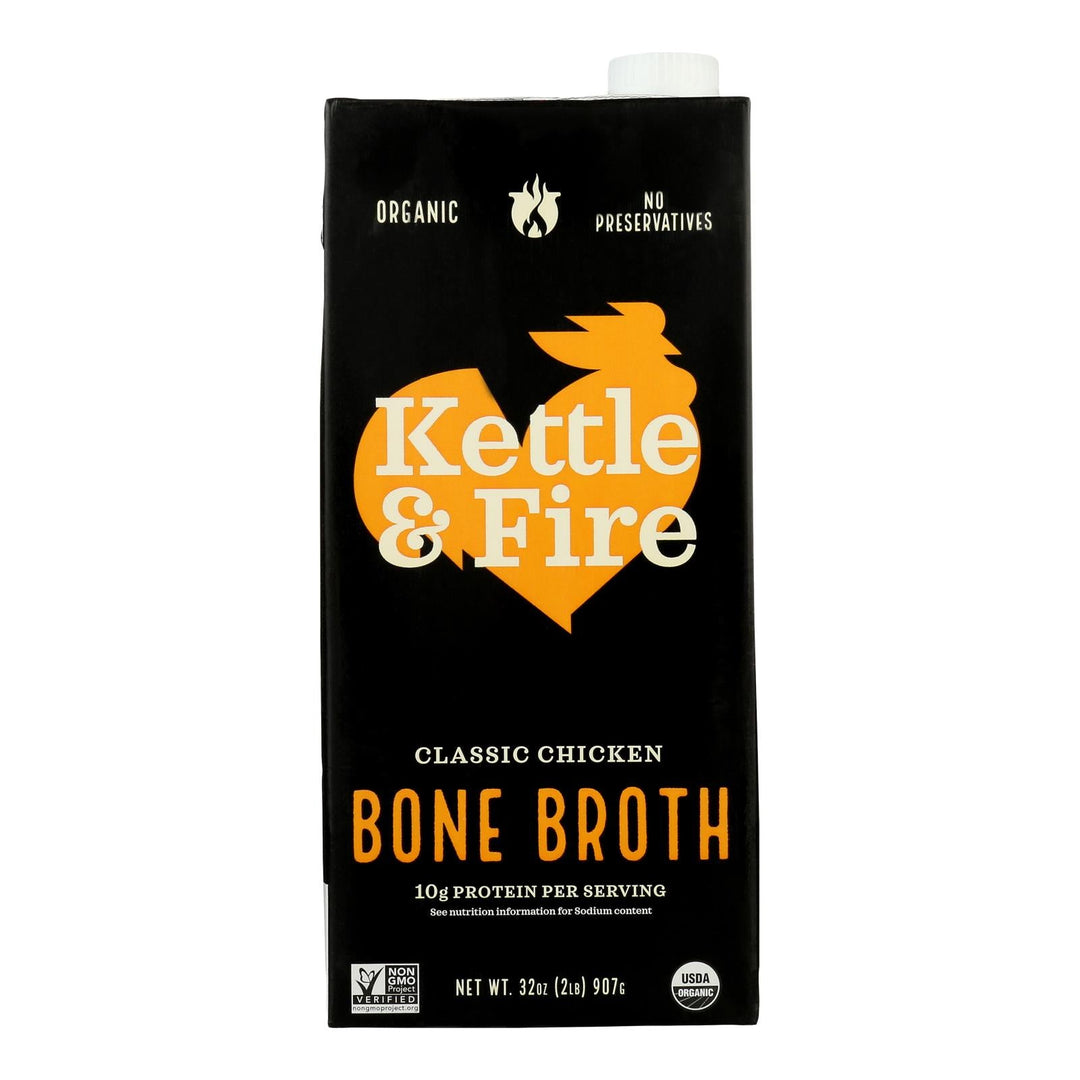 Kettle And Fire - Bone Broth Classic Chicken - Case Of 6 - 32 Oz - Maras Green