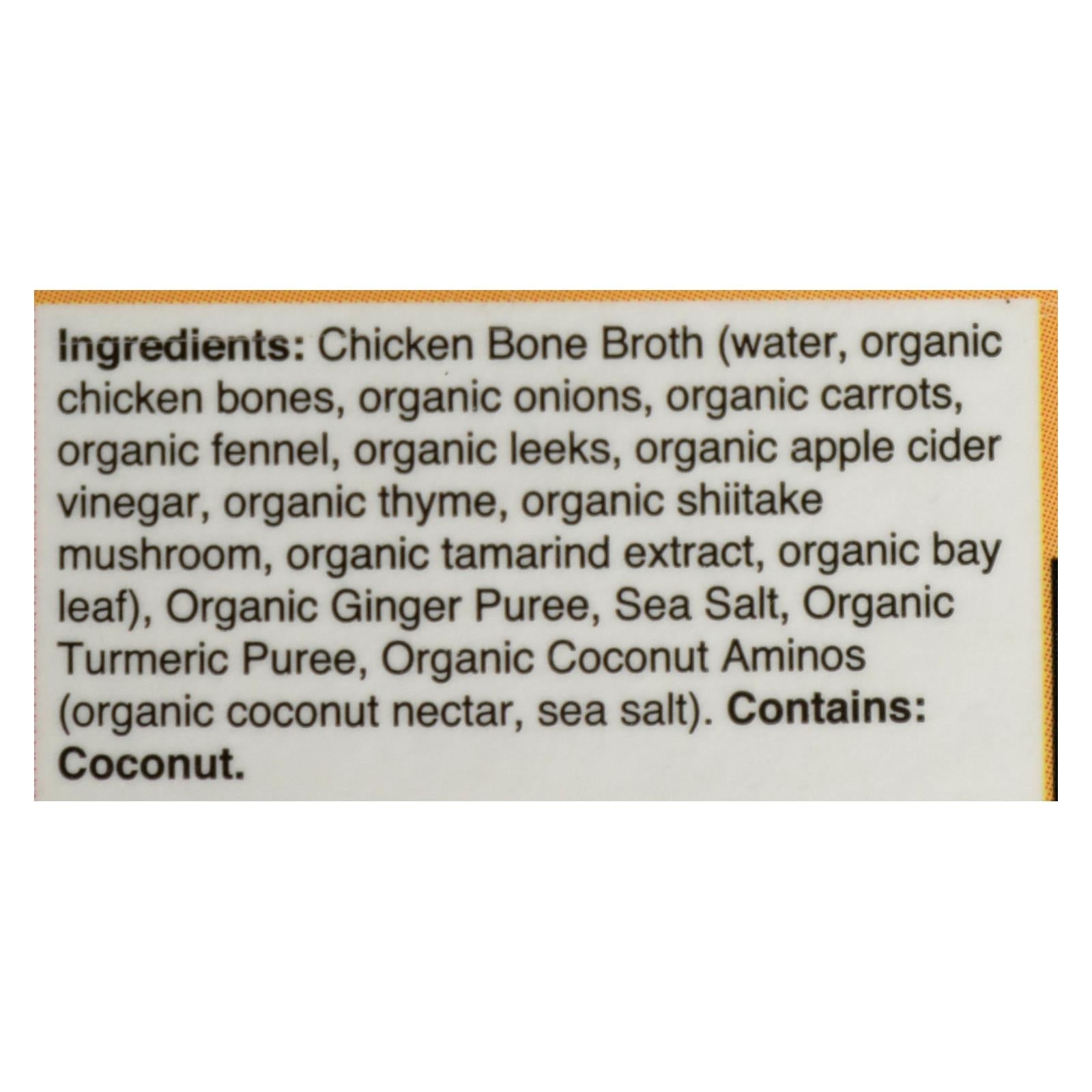 Kettle And Fire - Bone Broth Trmc Ginger Chicken - Case Of 6 - 16.9 Oz - Maras Green