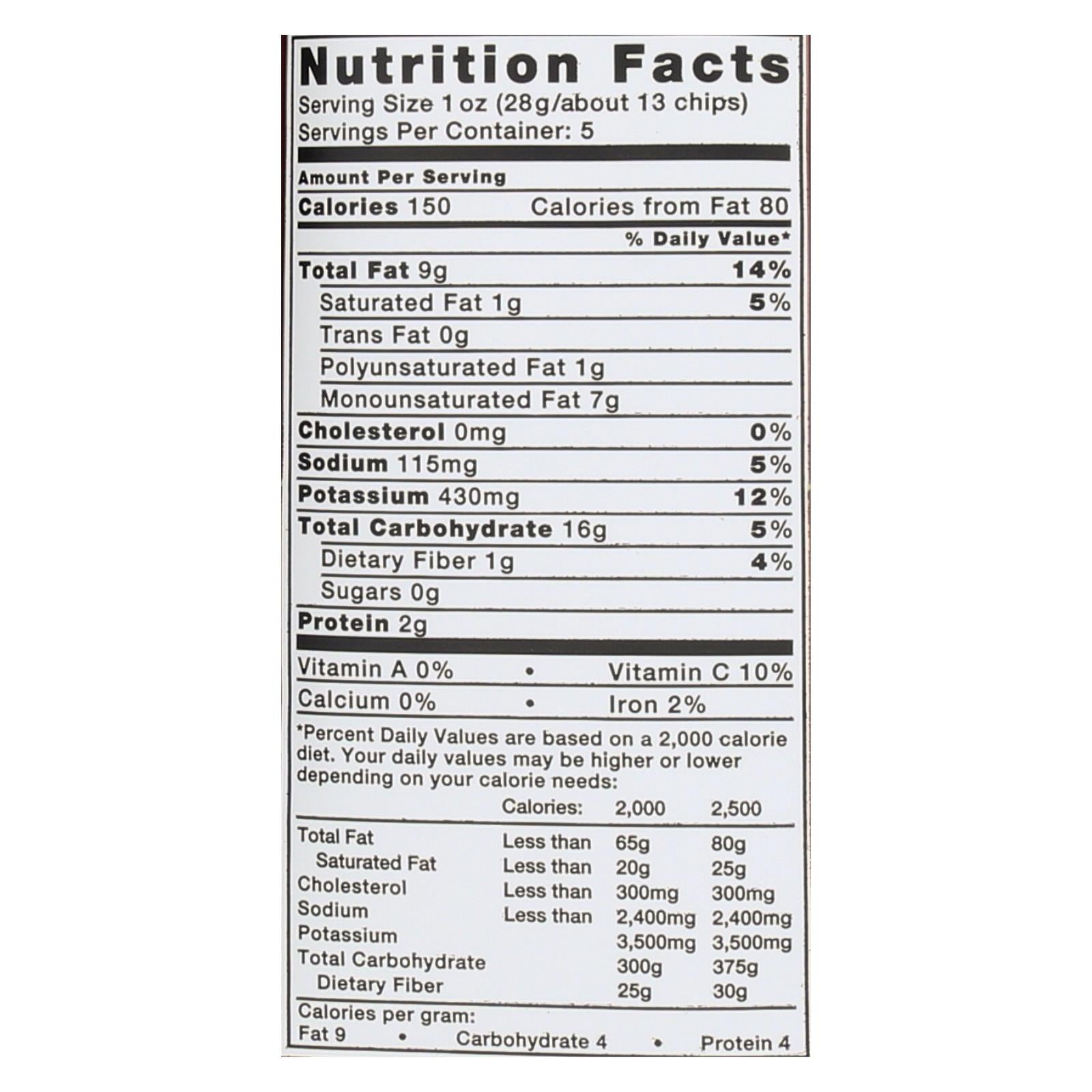 Kettle Brand Potato Chips - Sea Salt - Case Of 15 - 5 Oz. - Maras Green