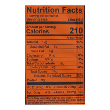 Kize Concepts - Energy Bar Raw Peanut Butter Chocolate Chip - Case Of 10 - 1.5oz - Maras Green