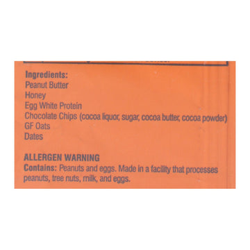 Kize Concepts - Energy Bar Raw Peanut Butter Chocolate Chip - Case Of 10 - 1.5oz - Maras Green