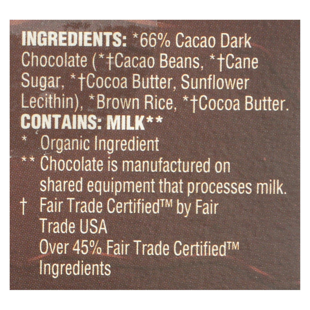 Lundberg Family Farms - Stackers Dark Chocolate - Case Of 6 - 3.3 Oz - Maras Green