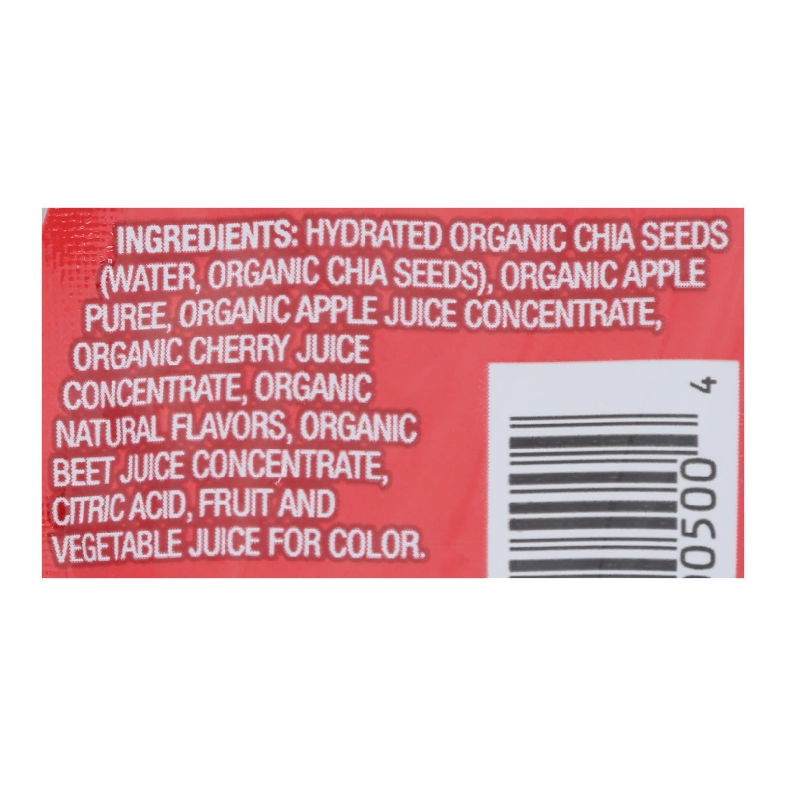 Mamma Chia Organic Chia Squeeze - Cherry Beet - Case Of 16 - 3.5 Oz - Maras Green