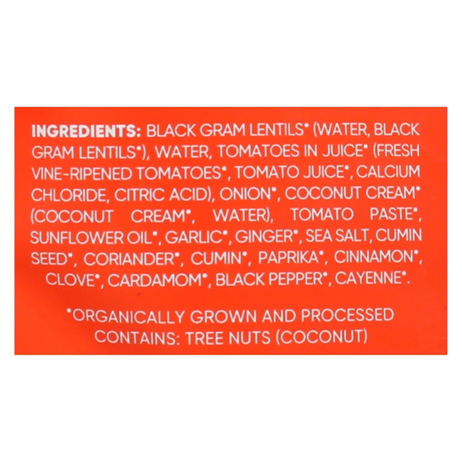 Maya Kaimal - Organic Everyday Dal - Black Lentil Tomato Cumin - Cs Of 6 - 10 Oz - Maras Green