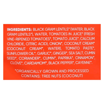 Maya Kaimal - Organic Everyday Dal - Black Lentil Tomato Cumin - Cs Of 6 - 10 Oz - Maras Green