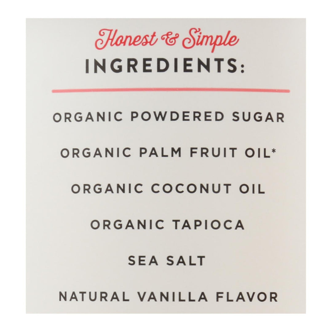 Miss Jones Baking Organic Frosting - Vanilla Buttercream - Case Of 6 - 320 Gram - Maras Green