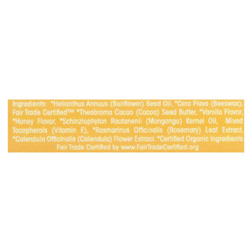 Mongo Kiss Display Center - Lip Balm - Organic - Eco Lips - Vanilla Honey - .25 Oz - Case Of 15 - Maras Green