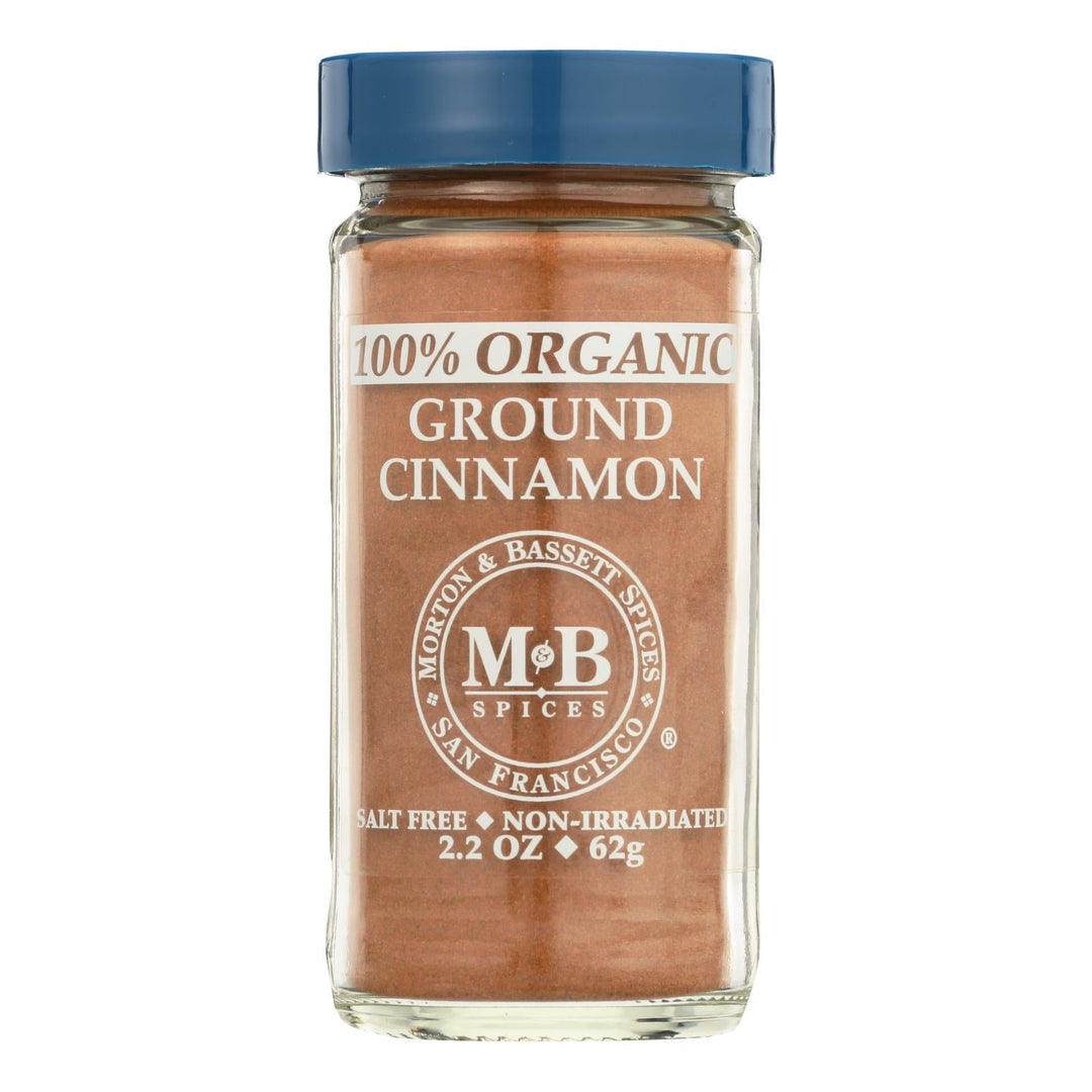 Morton And Bassett 100% Organic Ground Cinnamon - Case Of 3 - 2.3 Oz - Maras Green