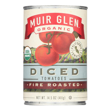 Muir Glen Fire Roasted Diced Tomatoes - Tomatoes - Case Of 12 - 14.5 Oz. - Maras Green