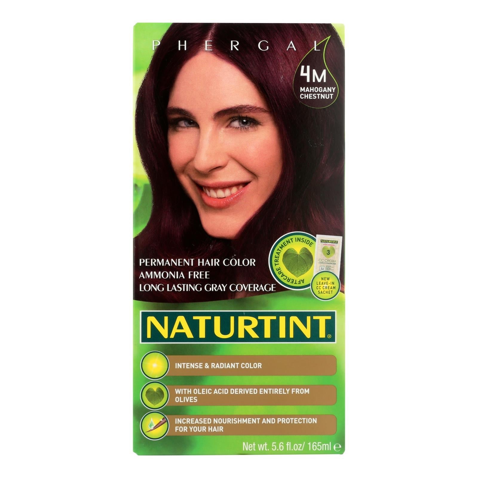 Naturtint Hair Color - Permanent - 4m - Mahogany Chestnut - 5.28 Oz - Maras Green