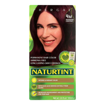 Naturtint Hair Color - Permanent - 4m - Mahogany Chestnut - 5.28 Oz - Maras Green