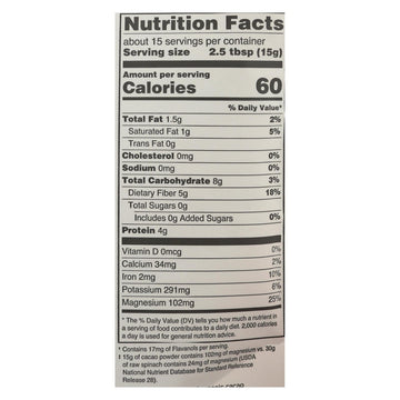 Navitas Naturals Cacao Powder - Organic - Raw - 8 Oz - Case Of 12 - Maras Green