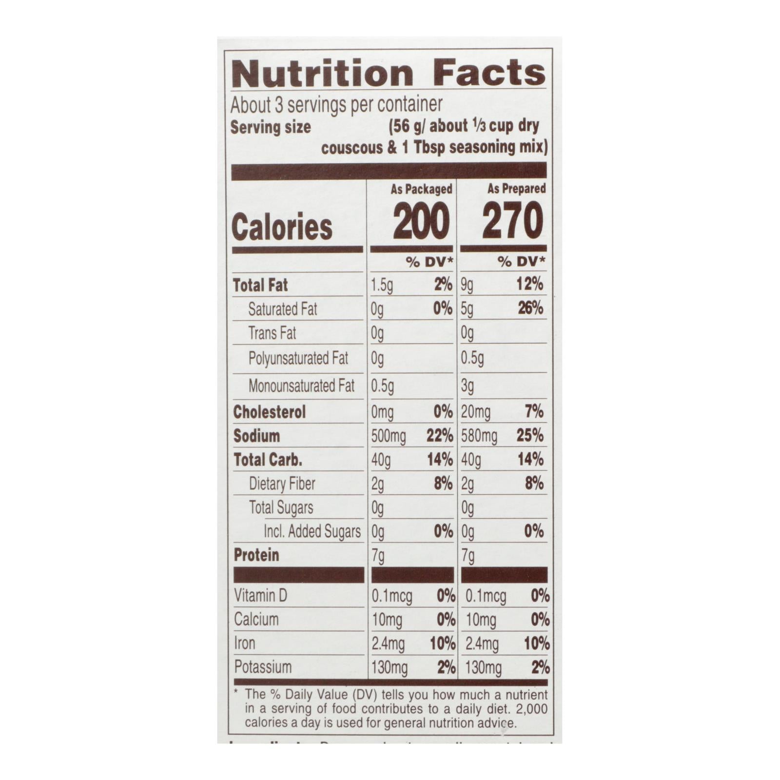 Near East Couscous Roasted - Olive Oil And Garlic - Case Of 12 - 5.8 Oz. - Maras Green