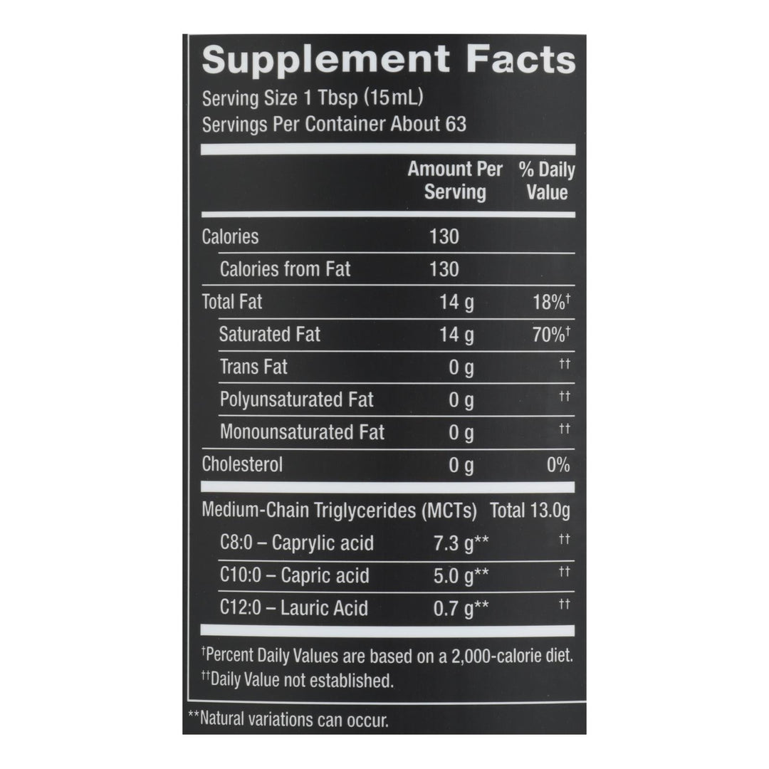 Nutiva 100% Organic Mct Oil - 32 Fl Oz - Maras Green