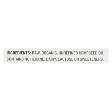 Nutiva Hemp Oil, Cold - pressed - 1 Each - 24 Fz - Maras Green