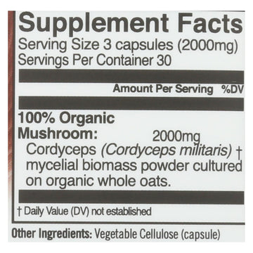 Organic Mushroom Nutrition - Mush Sprfd Crdycpts Caps - 1 Each - 90 Ct - Maras Green