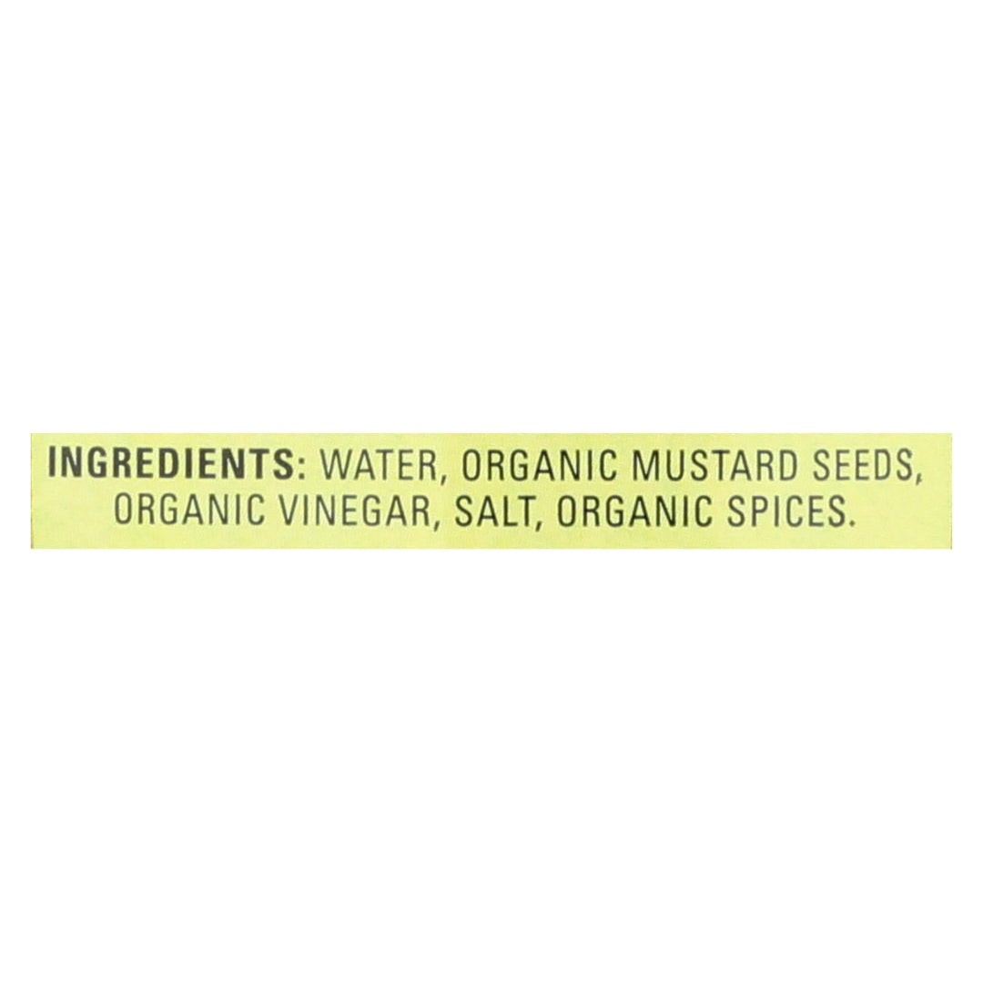 Organic Ville Organic Mustard - Stone Ground - Case Of 12 - 12 Oz. - Maras Green